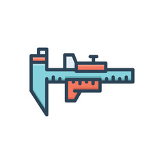 Color illustration icon for  measurement