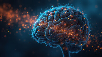 Fototapeta premium Quantum neural connection.