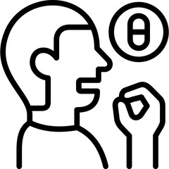 take medicine icon illustration design with outline