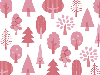 いろんな形の桜の木の背景