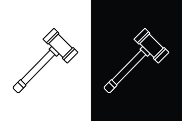 Stylish Reflex Hammer Vector Illustrations in Black & White