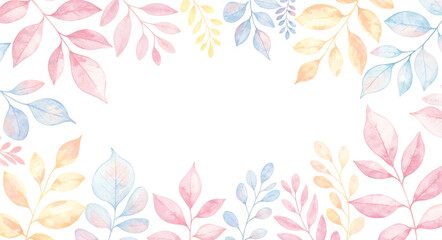 watercolor leaves for Digital Composition isolated on  white background . Generative AI