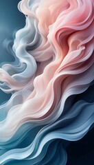 Obraz premium Abstract Swirling Pastel Hues in Fluid Motion