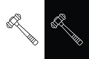 High-Quality Reflex Hammer Vector Icons for Healthcare Graphics