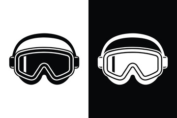 Stylish Safety Glasses Icon silhouette for Visual Design Needs