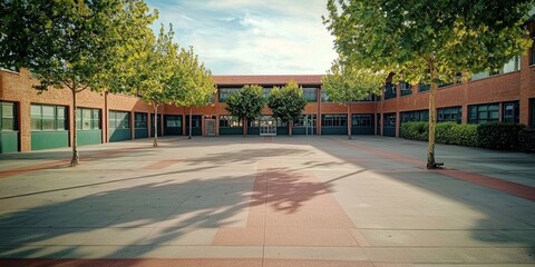 The school grounds are designed to accommodate events effectively.