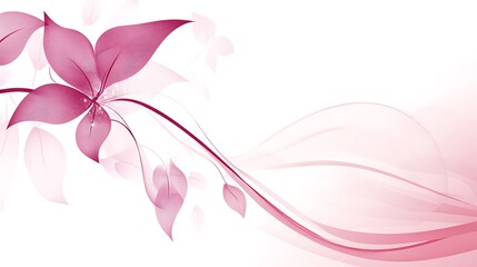 Obraz premium Pink floral wave design, background, abstract