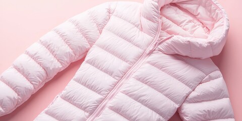 Obraz premium Puffy lining highlights in this winter outerwear photography.