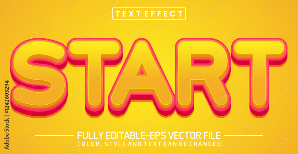 Poster start font text effect editable