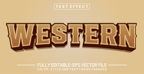 Western font Text effect editable