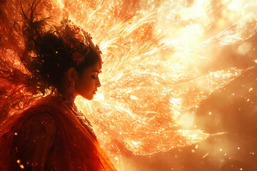Naklejka premium gayatri: the divine chant