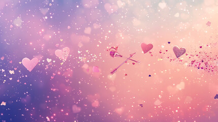 abstract background featuring love symbols
