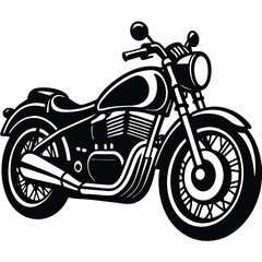 Obraz premium Classic Motorcycle Silhouette Design for Graphic Design