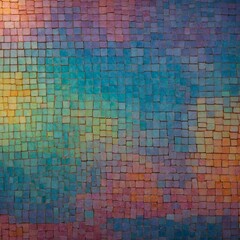 A beautiful mosaic of glowing pastel tiles forming a seamless abstract pattern.