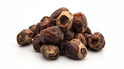 Obraz premium Dried dates in closeup isolated on white background 