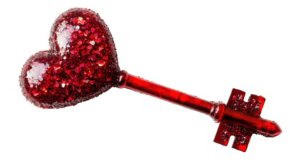 red key isolated on white background
