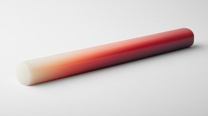 Cream to Red Ombre Cylinder on White Background