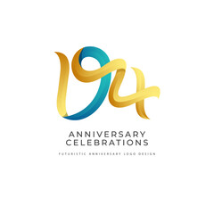 194 years anniversary celebrations logo concept