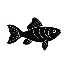 Molly Silhouette Vector Art and Black Molly Fish Illustration Design