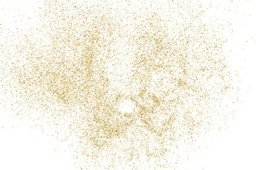 Gold Texture Pattern on Transparent Background. Light Golden Confetti. PNG Design Element.