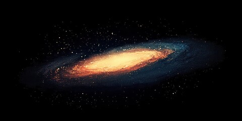 Obraz premium A vibrant spiral galaxy in deep space