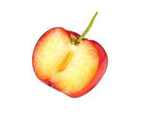 red acerola cherry isolated	