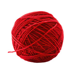 ball of yarn isolated on transparent white background, clipping path