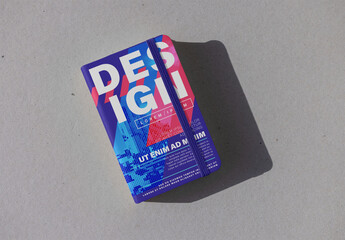 Customizable Notebook Cover with elastic band  on a Neutral Background