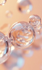 Fototapeta premium Abstract beauty with clear water drops for hygiene or science background and wallpaper theme