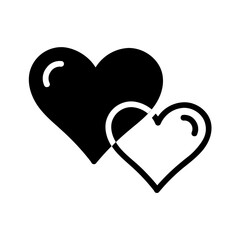Vector black icon for Love