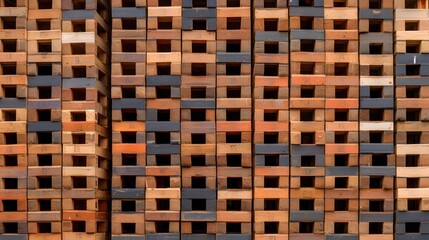 Stacked Wooden Blocks Abstract Texture Background Design