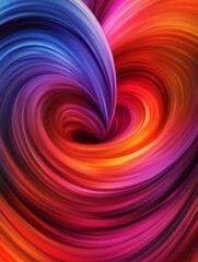 Fototapeta premium Swirling Colors Heart Love Wallpaper - Abstract heart shape, swirling vibrant colors, dynamic movement, love and passion, energy and flow.