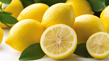  Lemons Isolated on White Background
