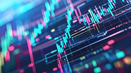 Stock data analysis with interactive tools showing market conditions