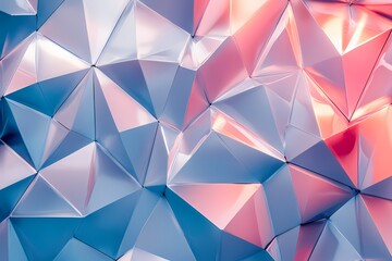 Obraz premium Abstract 3D geometric textured background, Polygonal mosaic gradient. Pastel 3D graphic backdrop 