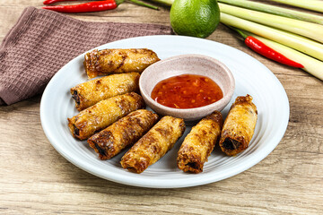 Vietnamese fried stuffed spring roll