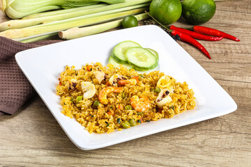 Asian Fried rice with seafood
