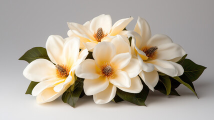 Fototapeta premium White Magnolia Isolated on White Background 