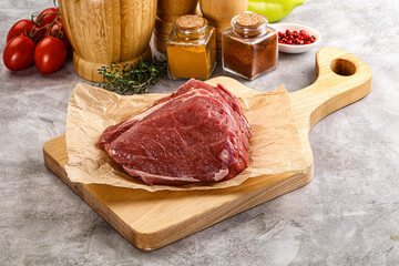Raw beef piece for cooking