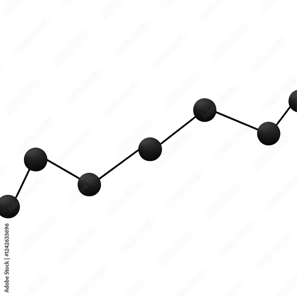 Poster graph representation of data trends with connecting dots and lines