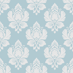 Hand draw Victorian Damask Luxury Decorative Fabric Pattern.