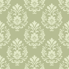 Hand draw Victorian Damask Luxury Decorative Fabric Pattern.