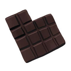 cute illustration of chocolate, gouache color