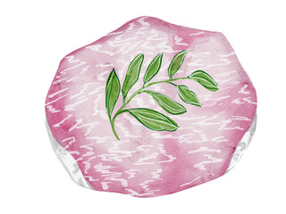 水彩で描いた和食の手毬寿司のシンプルな日本食のイラスト素材