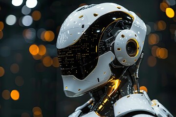 Fototapeta premium Artificial Intelligence Creates Stunning Digital Art With Innovative Techniques and Intricate Designs in a Futuristic Studio Setting