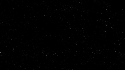 Starry night sky galaxy space background. Falling small factured snow on a black background for use in a graphics editor as a layer for any image in the screen mode, blizzard texture, snow storm and s