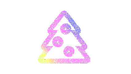 Icon tree decorated is made up of LED square shapes. There are bright diodes and there are black dead diodes