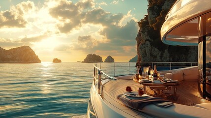 boat on sunset