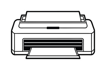 Laser printer line art vector illustration.eps