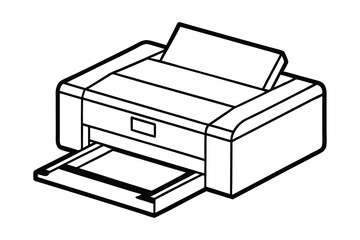Laser printer line art vector illustration2.eps